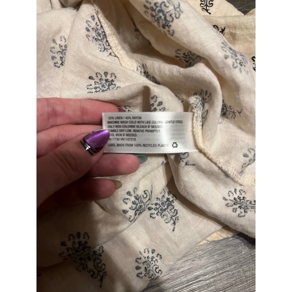 A‎ New Day Linen Blend Peasant Blouse (2XL) - Picture 5 of 5